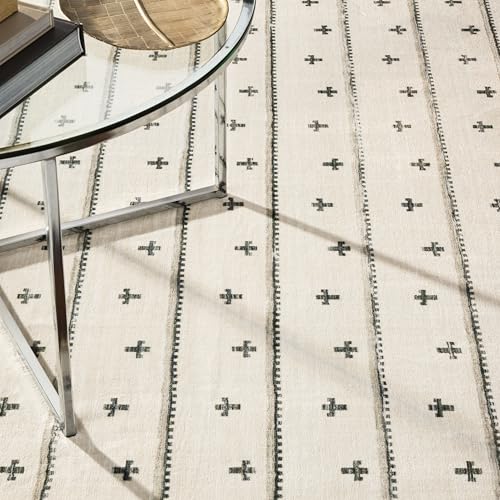 Haven Scandinavian Stripe Machine Washable Area Rug with Airflo Technology for Easy Clean, Ultra-Soft Non-Slip Rug with Built-in Pad, Pet, Family & Allergy Friendly Rug, Beige/Brown, 2'6"x7' - color: Beige/Brown Scandi Stripe, size: 2'6" x 6'11" (Rectangu