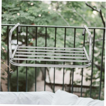 Alipis Foldable Stainless Steel Drying Rack Indoor Clothes Airer for Balcony and Windowsill Retractable Design for Versatile Use and Rustproof