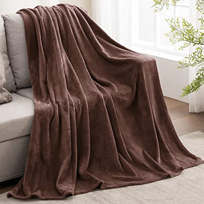 BEDELITE Fleece Blanket Soft Plush King Size Bed Blanket Brown 108"x90" | Ultra Soft Fleece, Plush Microfiber, Lightweight Warmth, All Season Comfort, Fade Resistant, Machine Washable - color: Brown, size: King(108"x90")