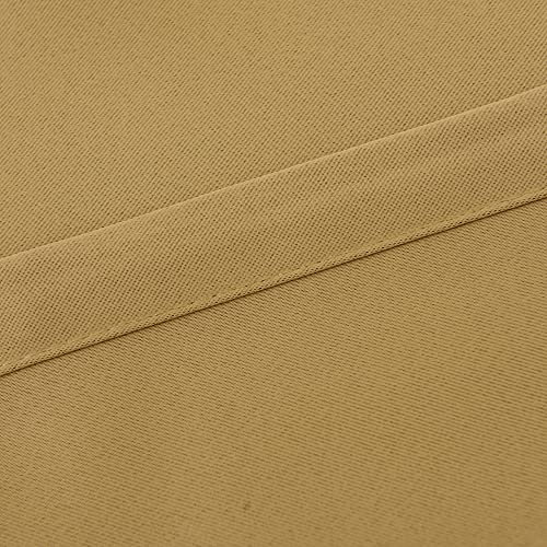 INLINAS Blackout Curtains with Sheer Overlay, Gold, 37x63 Inches | Grommet Top Double Layer Curtains for Bedroom and Living Room Thermal Reduction Light Blocking and Energy Saving, Set of 2 - color: Gold, size: 37"W x 63"L (Pack of 2)