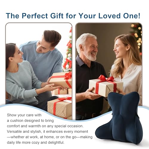 Lumbar Support Pillow(Pat. Pend) – Multi-Functional Ergonomic Back Cushion for Office Chair, Car Seat & Sofa, Reading Pillow with Firm Multi-Zone Support to Relieve Lower Back Pain,Teal Blue - color: Teal Blue