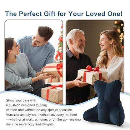 Lumbar Support Pillow(Pat. Pend) – Multi-Functional Ergonomic Back Cushion for Office Chair, Car Seat & Sofa, Reading Pillow with Firm Multi-Zone Support to Relieve Lower Back Pain,Teal Blue - color: Teal Blue
