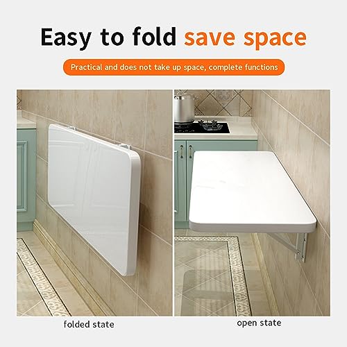 SAHUL Wall Mounted Folding, Heavy Duty Wall Mounted Table with Bracket, for Laundry Room, Kitchen, Home Bar, Kitchen & Dining Room Office Multifunctional Table 120x50cm/47.2x20in Black