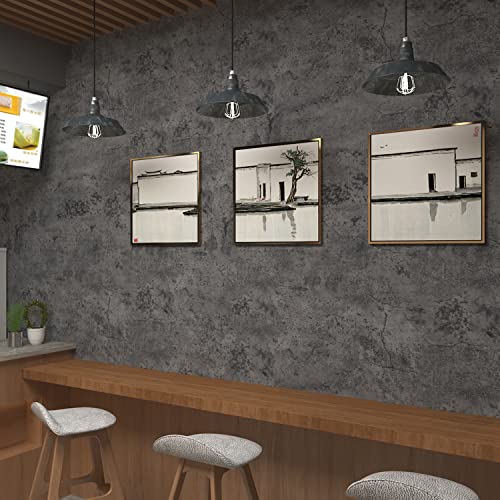 3yecao 31"×591" Extra Wide Thick Blue Grey Black Concrete Wallpaper Peel and Stick 3D Vinyl Textured Faux Concrete Contact Paper Gray Waterproof Cement Wall Sticker for Bedroom Bathroom Living Room - color: Grey Blue, size: 31" x 591"