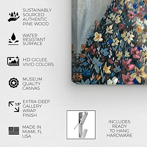 Oliver Gal Girl with Flower Thoughts Canvas Print Wall Art for Living Room, Bedroom, and Bathroom, 36" x 54", Gallery Wrapped - color: Gallery Wrapped, size: 1.5"L x 1.5"W