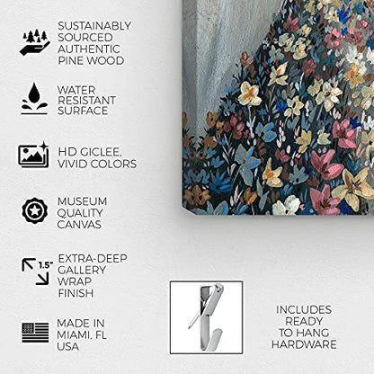 Oliver Gal Girl with Flower Thoughts Canvas Print Wall Art for Living Room, Bedroom, and Bathroom, 36" x 54", Gallery Wrapped - color: Gallery Wrapped, size: 1.5"L x 1.5"W