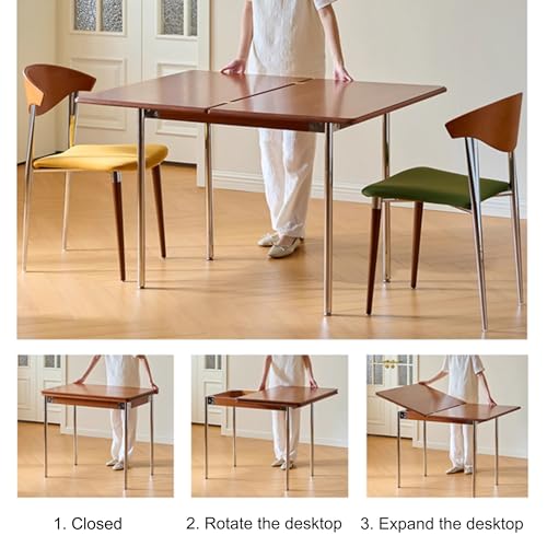 Multifunction Drop Leaf Kitchen Table Folding Expandable Dining Table for Small Spaces Dining Living Room Apartment