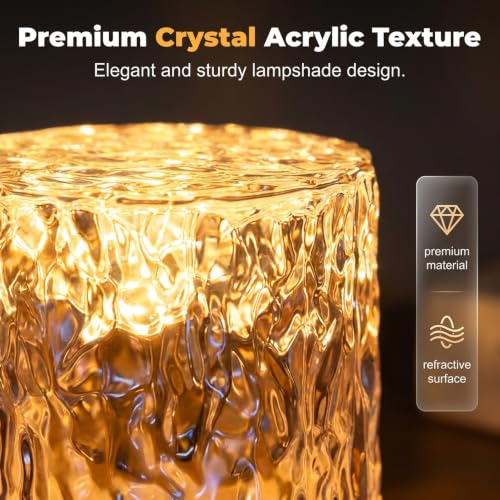 2026 New Ambient Light, Switch Between Warm Flame Effect or Calming Water Ripple Glow, 16-Color Remote Control, Rechargeable, Ideal for Bedroom & Bathroom Relaxation，16‑Color