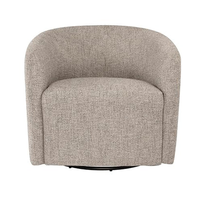 HomePop 360° Swivel Barrel Accent Chair - Midtone Gray Fabric - color: Midtone Gray
