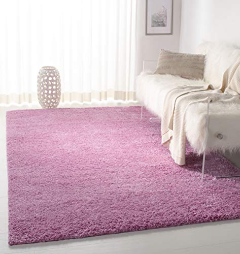 SAFAVIEH August Shag Collection Accent Rug - 2'3" x 4', Pink, Solid Design, Non-Shedding & Easy Care, 1.2-inch Thick Ideal for High Traffic Areas in Entryway, Living Room, Bedroom (AUG900X) - color: Pink, size: 2'3" x 4' (Rectangular)