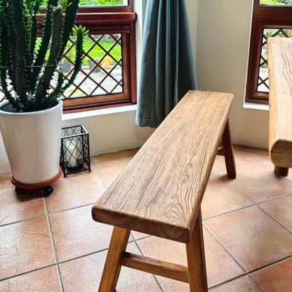 20 32 39 47 55 63 71 79in Dining Bench with Solid Wood Legs Entryway Shoe Bench Narrow Rustic LongBench Heavy Duty Log Legs 2-Person FarmhouseBench for end of Bed Natural Finish(20in) - size: 20in
