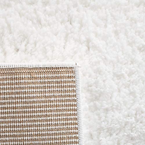 SAFAVIEH August Shag Collection Accent Rug - 2'3" x 4', White, Solid Design, Non-Shedding & Easy Care, 1.2-inch Thick Ideal for High Traffic Areas in Entryway, Living Room, Bedroom (AUG900A) - color: White, size: 2'3" x 4' (Rectangular)