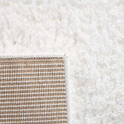 SAFAVIEH August Shag Collection Accent Rug - 2'3" x 4', White, Solid Design, Non-Shedding & Easy Care, 1.2-inch Thick Ideal for High Traffic Areas in Entryway, Living Room, Bedroom (AUG900A) - color: White, size: 2'3" x 4' (Rectangular)