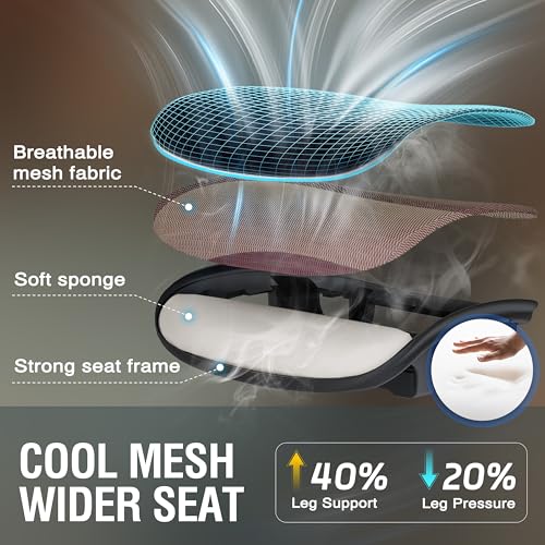 Mesh Office Chair,Ergonomic Computer Desk Chair,Sturdy Task Chair- Adjustable Lumbar Support & Armrests,Tilt Function,Comfort Wide Seat,Swivel Home Office Chair (Red) - color: Red