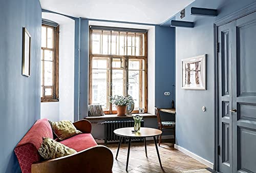 236''x17.7'' Blue Peel and Stick Wallpaper Contact Paper Modern Self Adhesive Wall Paper Removable Renter Friendly Textured Solid Color Shelf Cabinet Vinyl Roll (236''x17.7'',Blue Grey) - color: Blue Grey, size: 17.7" x 236"
