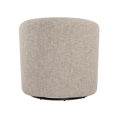 HomePop 360° Swivel Barrel Accent Chair - Midtone Gray Fabric - color: Midtone Gray