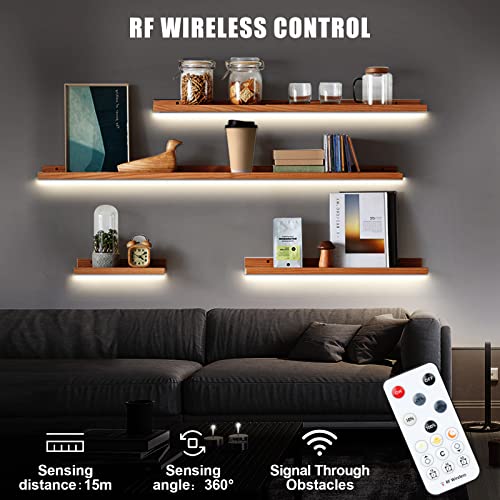 Tatazone 5V USB COB Led Strip Light with RF Remote | 4.92ft, 3000K, CRI93+, Long Cable, Dimmable for Cabinet, TV, Shelf, Monitor, Showcase, Motorhome