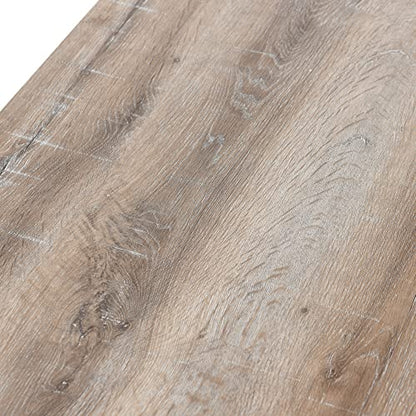 Household Essentials Coastal Oak & Iron Wrap Coffee Table - color: Coastal Oak Finish, style: Coffee Table