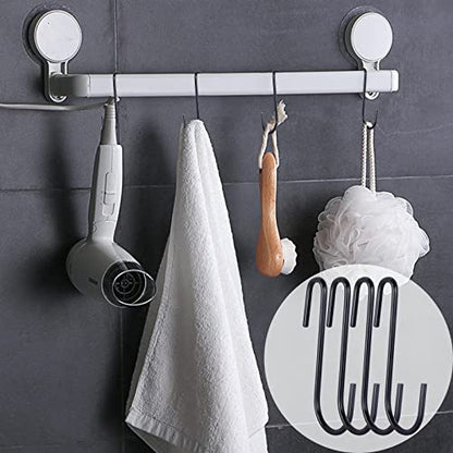 ESFUN 30 Pack Heavy Duty S Hooks 4 inch Black S Shaped Hooks Hanging Hangers Pan Pot Holder Rack Hooks for Kitchenware Spoons Pans Pots Utensils Clothes Bags Towels Plants - size: 4.0 inch