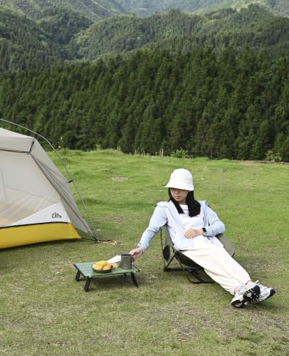Ultralight Compact Mini Folding Alu. Table (Green - S) | with Carry Bag, for Camping Backpacking Hiking Beach Picnic - color: Green, size: Small