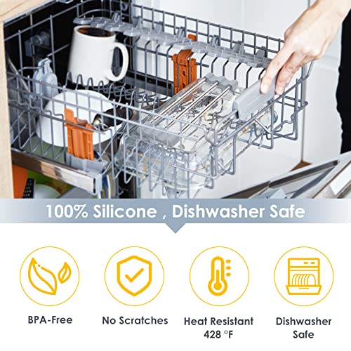 Tomorotec Adjustable Over-The-Sink Kitchen Rack, BPA-Free, Gray | Holds 16.5 Lbs; For Dishcloths, Sponges, and Brushes - Heat-Resistant Stainless Steel with Slim, Expandable Design - color: Light Gray