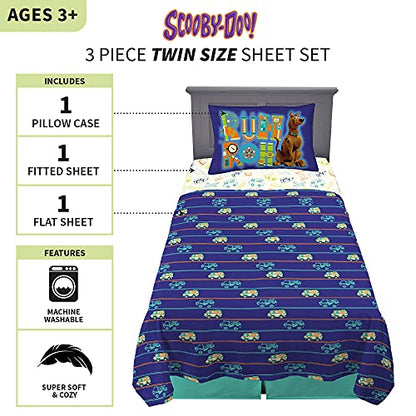 Franco Kids Bedding Super Soft Sheet Set, Twin, Scooby Doo - color: Scooby Doo, size: Twin