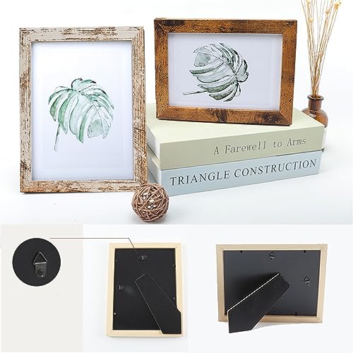 xnlkros Picture Frame Set 10 pack, Farmhouse Photo Frames, Gallery Wall Frame Collage, 8x10 5x7 4x6 Frames in 3 Different Finishes Picture Frames For Wall or Desk,Rustic White - color: Rustic White