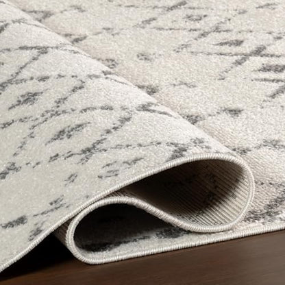nuLOOM Blythe Grey Trellis Power Loomed Runner Rug, 2' x 8' - color: Blythe Grey, size: 2'8" x 8' (Rectangular)