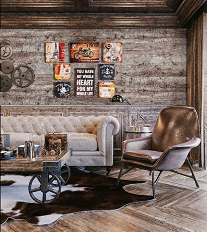Wallpaper 118"x17.7" Wood Peel and Stick Wallpaper Thicken Dark Grey Brown Wood Wallpaper Wood Contact Paper Brown Gray Wood Plank Removable Rustic Wood Grain Self Adhesive Texture Vinyl Roll - color: Grey Brown-2, size: 17.7" x 118"