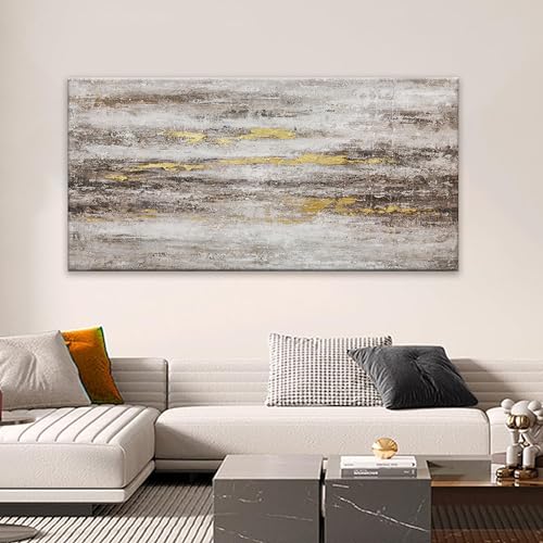 YISXINOAG Abstract Canvas Art Wall Decor Modern Artwork Maximalist Decor Picture Contemporary Brown And Gray Abstract Art Decor Artwork Bedroom Living Room Office Decoration 24x48 Inch - color: Camel, size: 48"L x 24"W