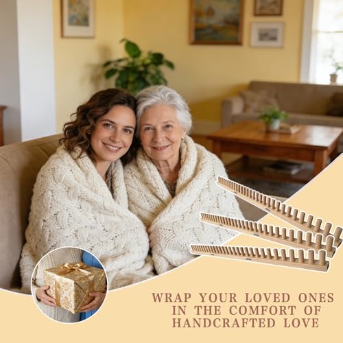 FRYTEPUYE Chunky Blanket Loom - Loom for DIY Throw Blankets, Adjustable Size Hand Knitting Yarn Chunky,No Needles Required,Beginner Friendly Yarn Craft (46Inch) - size: 46Inch