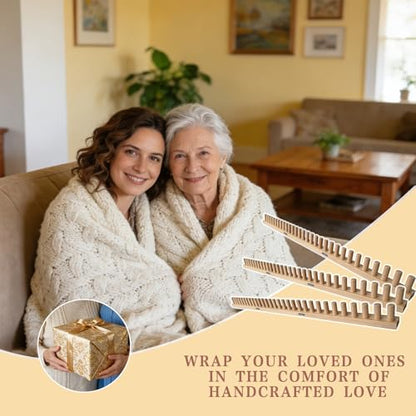 FRYTEPUYE Chunky Blanket Loom - Loom for DIY Throw Blankets, Adjustable Size Hand Knitting Yarn Chunky,No Needles Required,Beginner Friendly Yarn Craft (46Inch) - size: 46Inch