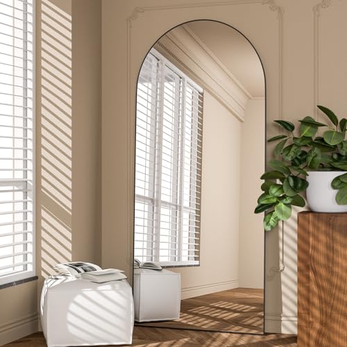 Full Length Mirror 71"x25" Arch Mirror Floor Mirror with Stand Wall Mirror Black Arched Full Body Mirror Standing Hanging or Leaning Against Wall Bedroom Mirrors for Entry, Living Room - color: Black, size: 71"L x 25"W