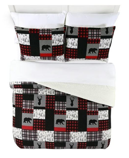 SEDLAV Flannel Sherpa Reversible Comforter Set - Cozy All Season