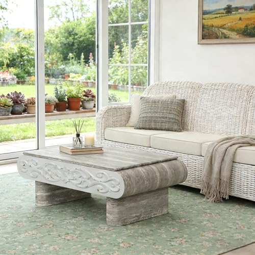 39.4" Lift Top Coffee Table with Hidden Storage & Antique Design for Living Room, Rectangular MDF Wooden Center Table Tea Table for Apartment, Grey - color: 39.4" Lift Top Coffee Table With Antique Design,grey