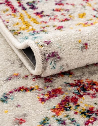 Rugs.com - Arlington Collection Rug – 6 Ft Runner Light Multi Coastal Runner – Distressed Medallion Design for Hallways, Kitchens, and Entryways - color: Light Multi, size: 2' x 6' (Runner)