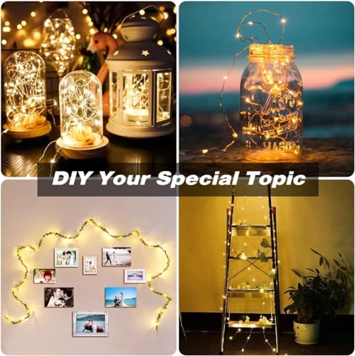 Fairy Lights Plug in,99ft 300 LEDs Christmas Lights Indoor Outdoor Warm White Copper Wire,Long Led Fairy String Lights for Bedroom Party Wedding Patio Yard Christmas Tree Decoration - size: 99FT with Adapter
