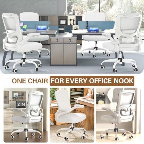 Ergonomic Office Chair for Long Hours, Adjustable Padded Lumbar Support for Lower Back Relief, 330 lb Capacity, Comfortable Computer Desk Chair for Home Office, Work & Study