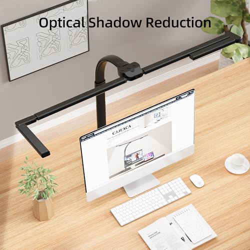 Office Home Desk Lamp,24W Super Bright Eye-Care Desk Lamp,Adjustable Gooseneck Office LED Task Light with Soft Non-Glare Lighting,Suitable for Studying,Reading (Black) (Plus) - size: Plus