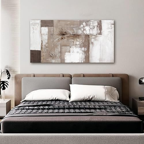YISXINOAG Abstract Wall Art Ready To Hang Canvas Art Wall Decor Modern Fantasy Paintings Brown Grey And White Wall Art Prints Canvas Painting For Bathroom Wall Decor Bedroom Office Decoration 20"X40" - color: grey brown, size: 40"L x 20"W