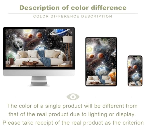 Galaxy Starry Sky Space Wall Mural Planet Wallpaper | 151"x96", for Bedroom Living Room Bathroom, Textured Fabric, Not Peel and Stick - color: Mural 04, size: 151" x 96"