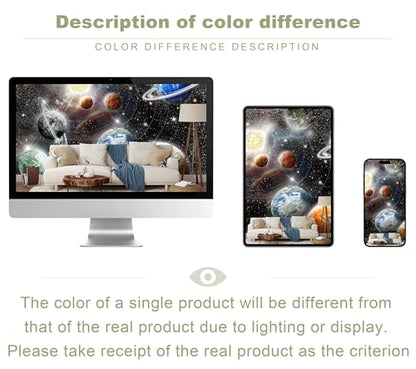 Galaxy Starry Sky Space Wall Mural Planet Wallpaper | 151"x96", for Bedroom Living Room Bathroom, Textured Fabric, Not Peel and Stick - color: Mural 04, size: 151" x 96"