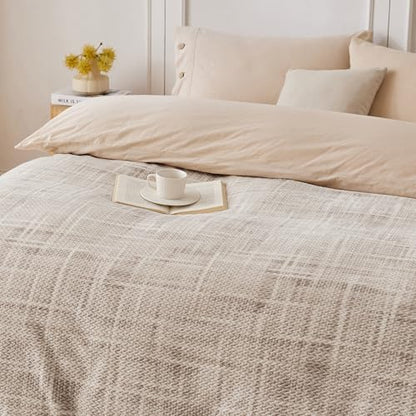COOVA Fleece Bed Blanket Twin Size, Super Soft and Cozy 3D Jacquard Warm Blankets, Lightweight and Fuzzy Throw for Couch, Sofa, Chair, Giftable (Taupe, 60"x80") - color: Graphite Taupe, size: 60"x80"