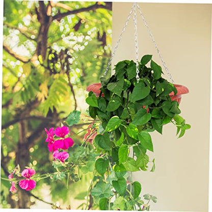 Happyyami Hanging Planter Box Plant Holder Chain Planters for Outdoor Wall-Mounted Plant Pots