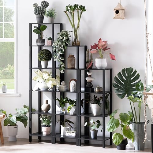 YUFAM 5 Tier Tall Narrow Bookshelf, Skinny Bookcase, Wooden Shelf, Black | 54'' Tall Thin Book Shelf, Skinny Book Shelf for Modern Narrow Industrial Shelf fits Living Room, Office, Bedroom, Kitchen - color: Black, size: 5-Tier