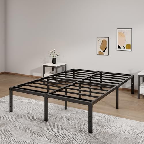 LUMUNANCE Metal Bed Frame Queen Size - 16 Inch Heavy-Duty Queen Platform Bed Frame No Box Spring Needed, Easy Assembly, Noise-Free, Sturdy Mattress Foundation, Underbed Storage Space - size: Queen, style: 16 Inch