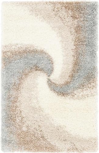 Rugs.com Soft Touch Shag Collection Area Rug – 3x5 Khaki Shag Rug Perfect for Entryways, Kitchens, Breakfast Nooks, Accent Pieces - color: Khaki, size: 3' x 5' (Rectangular)