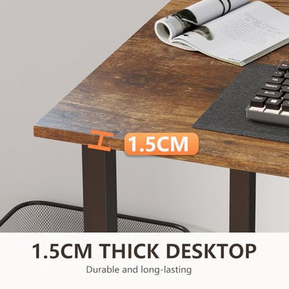 BestOffice Computer Desk,Home Office Desk, Modern Simple Style for Home Office Study Writing (Brown, 55 Inch) - color: Brown, size: 55 Inch