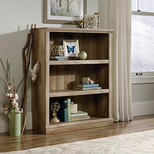 Sauder Miscellaneous Storage 3-Shelf Bookcase/ Book Shelf, Lintel Oak finish - color: Lintel Oak Finish