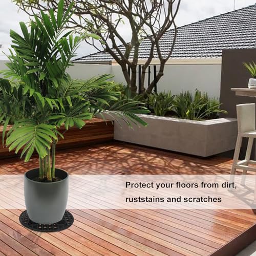 30 Pack Plant Pot Elevators 7.87 Inch Plastic Plant Risers, Plant Level Pot Elevator for Indoor & Outdoor Planters, Black